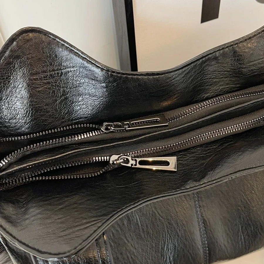 OLIVIA - BRAUNE MODERNE LUXUS-SCHULTERTASCHE