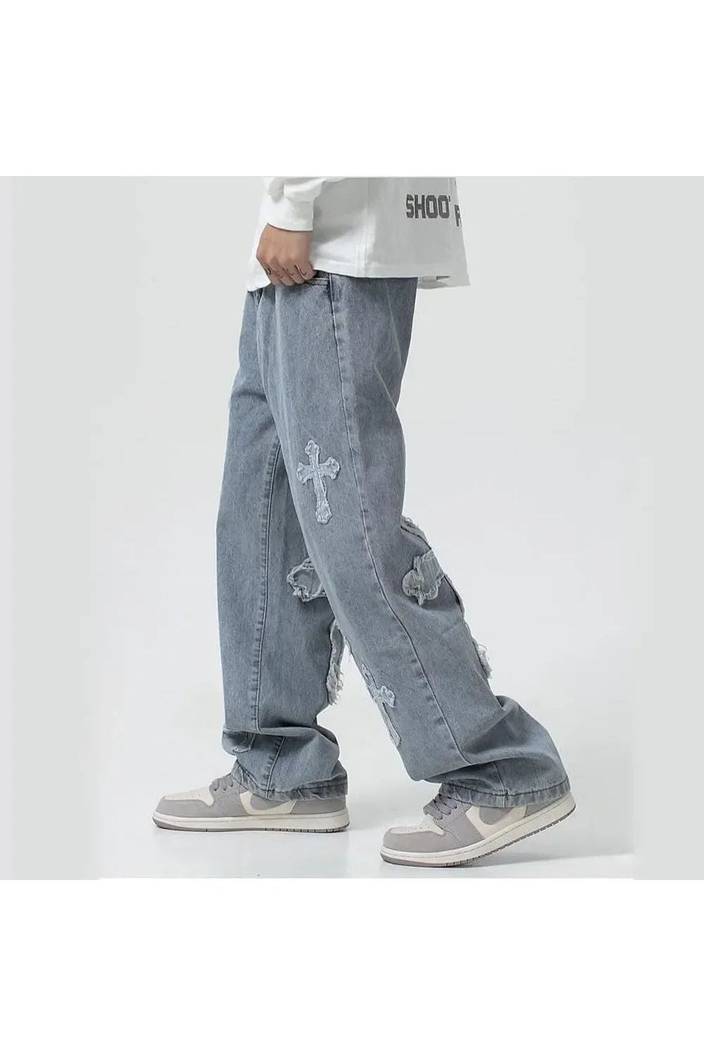 'Cross' Baggy Jeans