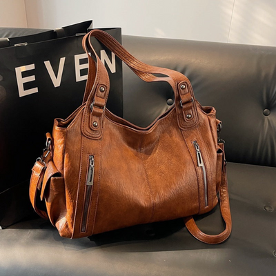 OLIVIA - BRAUNE MODERNE LUXUS-SCHULTERTASCHE