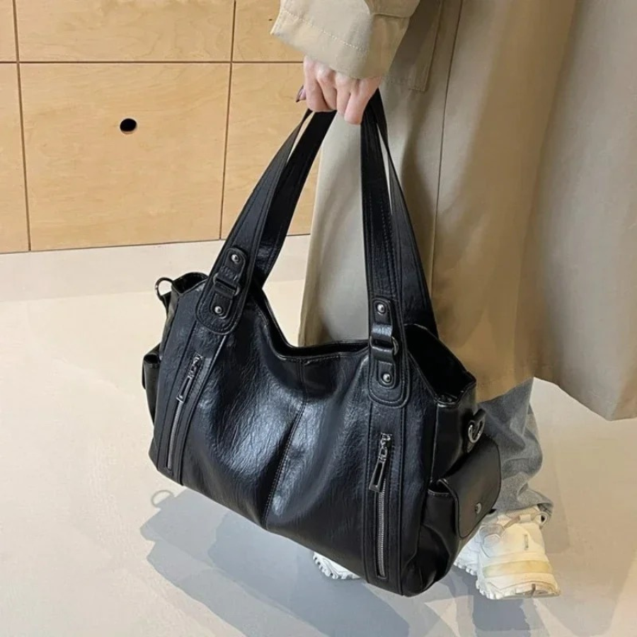 OLIVIA - BRAUNE MODERNE LUXUS-SCHULTERTASCHE