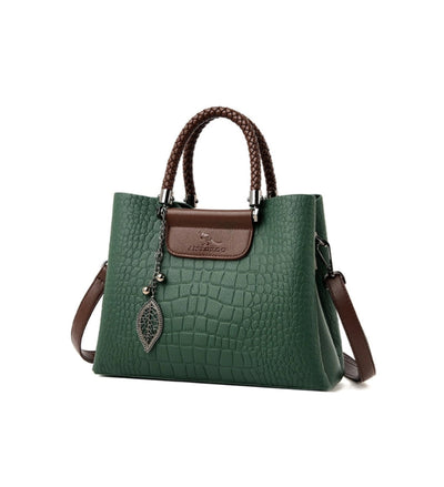 Janveni – Stilvolle grüne Lederhandtasche