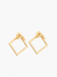 Quadratische geometrische Ohrstecker