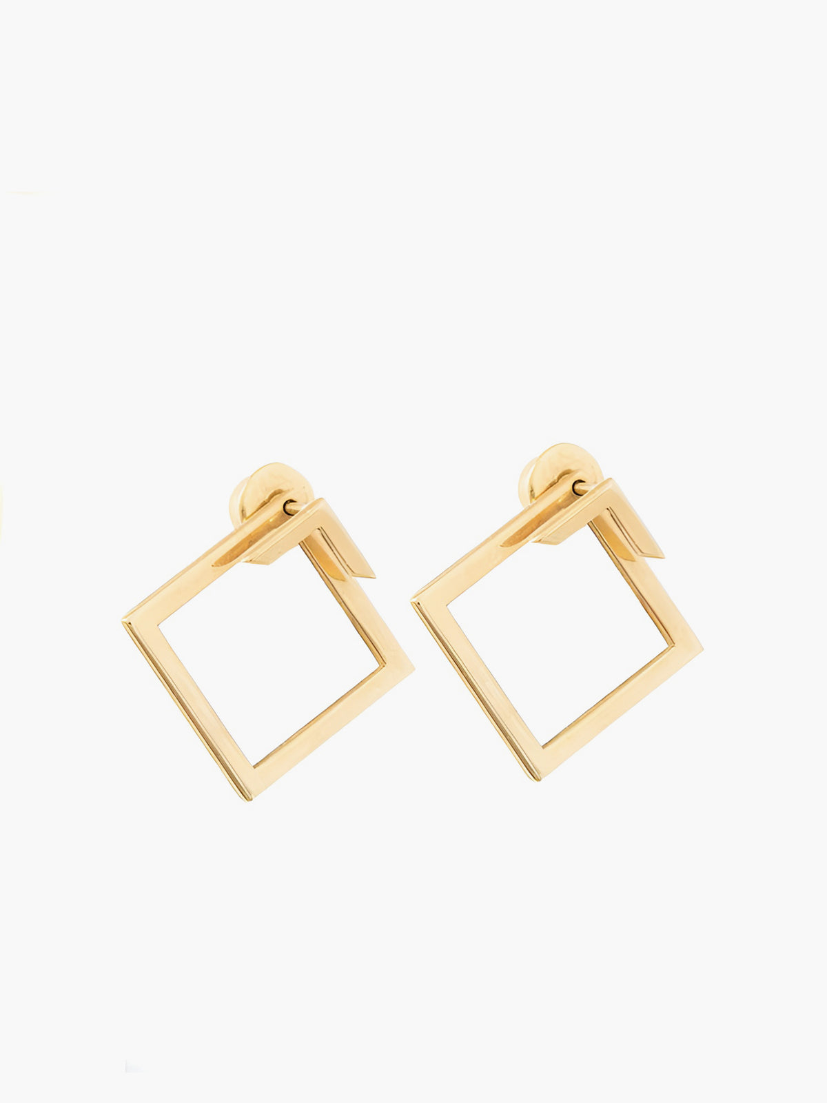 Quadratische geometrische Ohrstecker