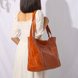 Aurelia – Classic Nero Vintage Leather Tote