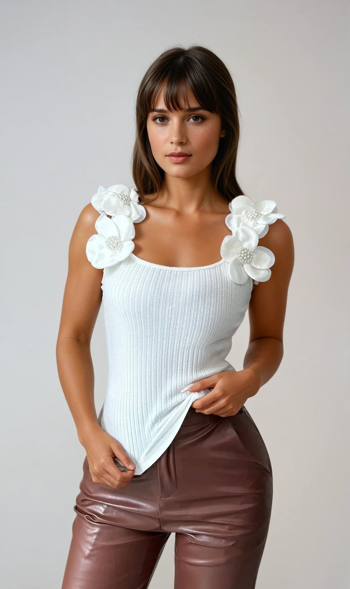 Eliana - Ärmelloses Top mit Blumenmuster