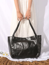 Aurelia – Classic Nero Vintage Leather Tote