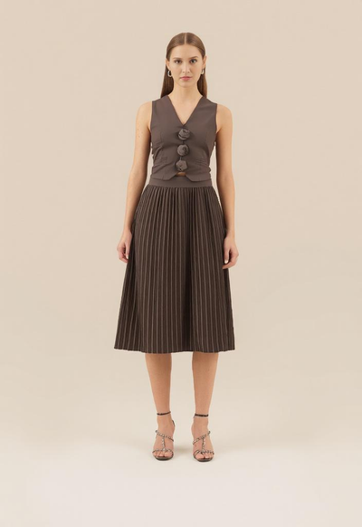 Rosaire | Set mit Blumenweste und Plisseerock